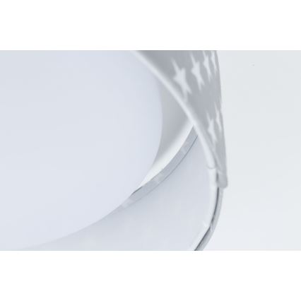 LED Prigušiva stropna svjetiljka SMART GALAXY KIDS LED/24W/230V 3000-6500K zvjezdice siva/bijela + daljinski upravljač
