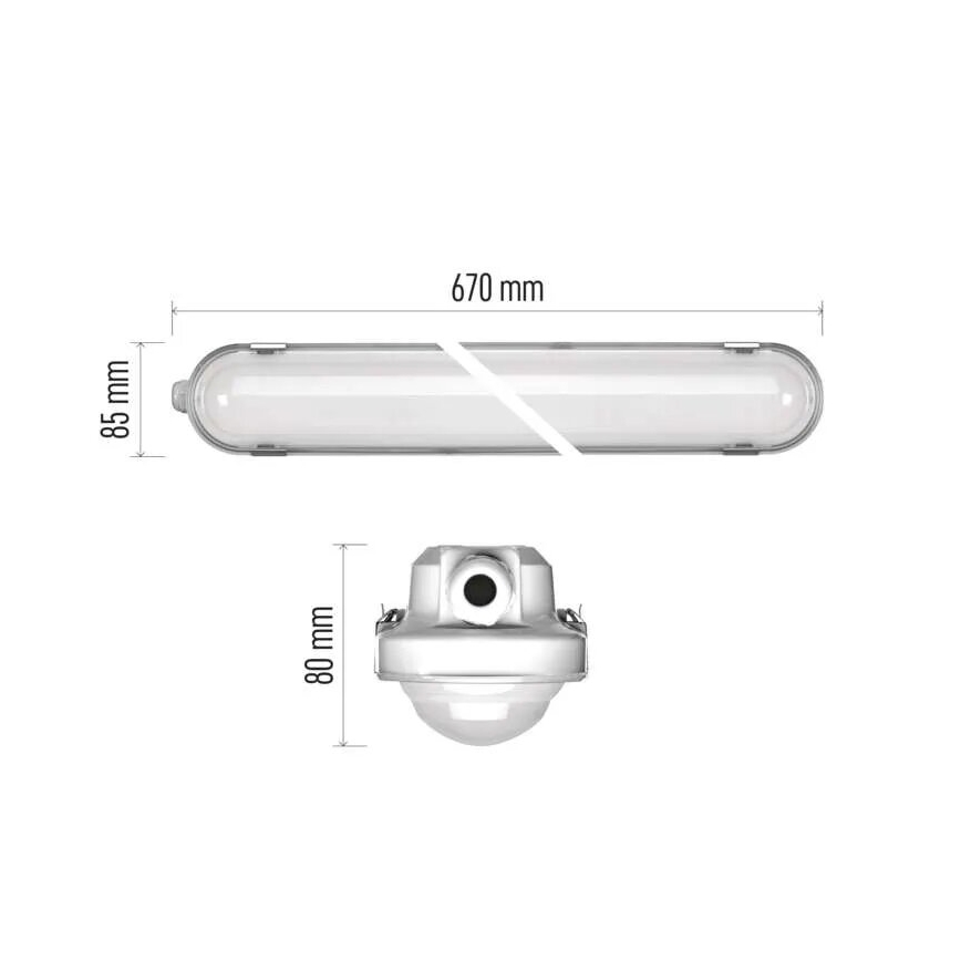 LED Prigušiva tehnička lampa MISTY LED/10/13/16/18W/230V 4000/6500K IP66