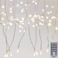 LED Prigušiva vanjska božićna svetlosna zavesa CURTAIN 360xLED/8,4W/230V 2x2 m IP44 topla bela + Daljinski upravljač