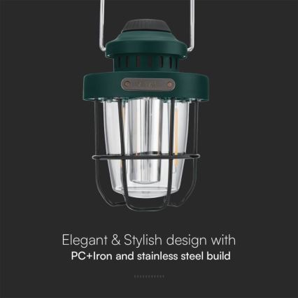 LED Prigušiva vanjska viseća punjiva lampa LED/5W/5V 2700-6500K IP44