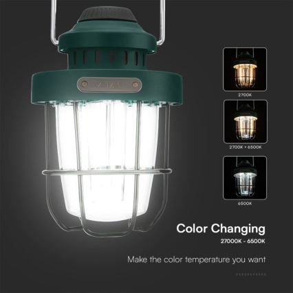 LED Prigušiva vanjska viseća punjiva lampa LED/5W/5V 2700-6500K IP44