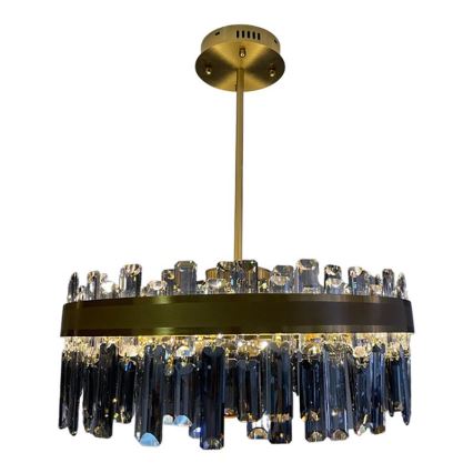 LED Prigušivi kristalni luster na lancu na šipci LED/80W/230V 3000-6500K + Daljinski upravljač