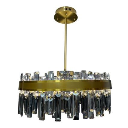 LED Prigušivi kristalni luster na lancu na šipci LED/80W/230V 3000-6500K + Daljinski upravljač