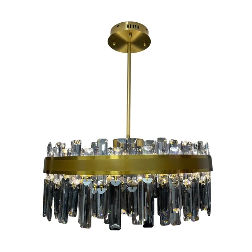 LED Prigušivi kristalni luster na lancu na šipci LED/80W/230V 3000-6500K + Daljinski upravljač