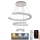 LED Prigušivi kristalni luster na sajli LED/100W/230V 3000-6500K srebrno + Daljinski upravljač