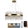 LED Prigušivi kristalni luster na sajli LED/110W/230V 3000-6500K zlatna + Daljinski upravljač