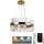 LED Prigušivi kristalni luster na sajli LED/130W/230V 3000-6500K zlatna + Daljinski upravljač