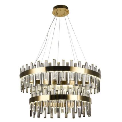 LED Prigušivi kristalni luster na sajli LED/190W/230V 3000-6500K + Daljinski upravljač