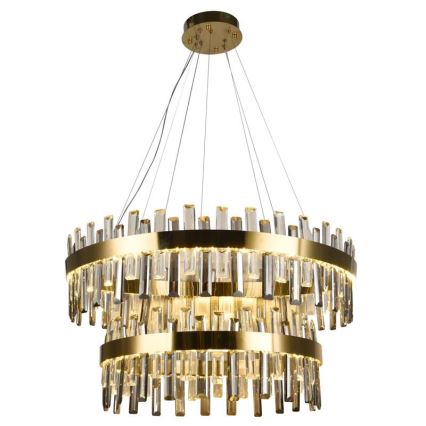 LED Prigušivi kristalni luster na sajli LED/190W/230V 3000-6500K + Daljinski upravljač