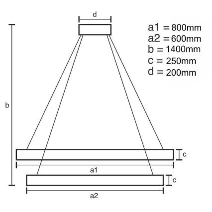 LED Prigušivi kristalni luster na sajli LED/190W/230V 3000-6500K + Daljinski upravljač