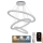 LED Prigušivi kristalni luster na sajli LED/210W/230V 3000-6500K srebrno + Daljinski upravljač