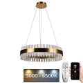 LED Prigušivi kristalni luster na sajli LED/40W/230V 3000-6500K + Daljinski upravljač