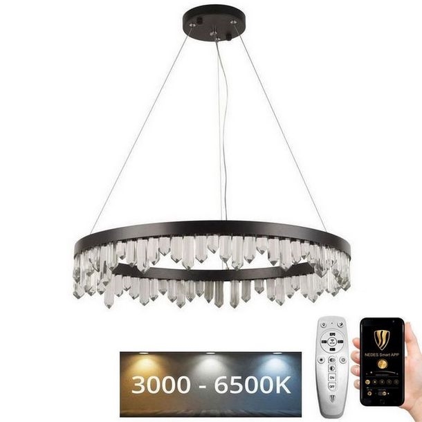 LED Prigušivi kristalni luster na sajli LED/40W/230V 3000-6500K + Daljinski upravljač