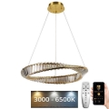 LED Prigušivi kristalni luster na sajli LED/40W/230V 3000-6500K + Daljinski upravljač