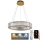 LED Prigušivi kristalni luster na sajli LED/40W/230V 3000-6500K krom/zlatna + Daljinski upravljač