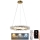 LED Prigušivi kristalni luster na sajli LED/40W/230V 3000-6500K zlatna + Daljinski upravljač