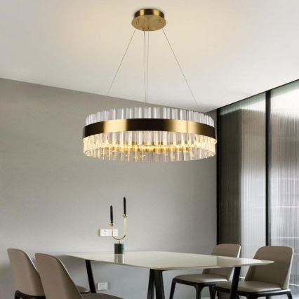 LED Prigušivi kristalni luster na sajli LED/40W/230V 3000-6500K + Daljinski upravljač