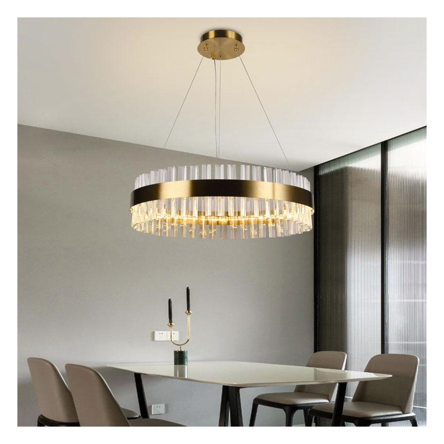 LED Prigušivi kristalni luster na sajli LED/40W/230V 3000-6500K + Daljinski upravljač