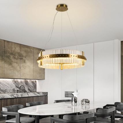 LED Prigušivi kristalni luster na sajli LED/40W/230V 3000-6500K + Daljinski upravljač