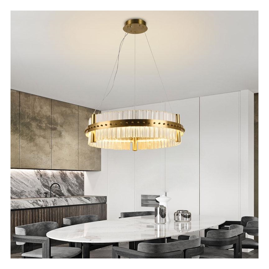 LED Prigušivi kristalni luster na sajli LED/40W/230V 3000-6500K + Daljinski upravljač