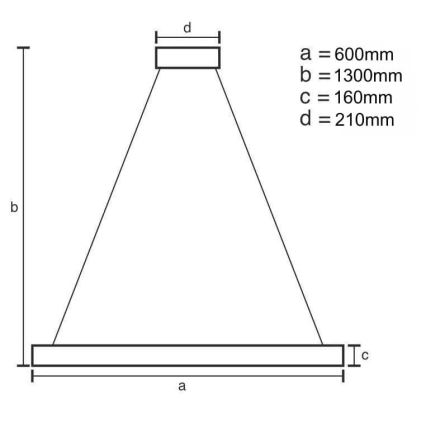 LED Prigušivi kristalni luster na sajli LED/40W/230V 3000-6500K + Daljinski upravljač