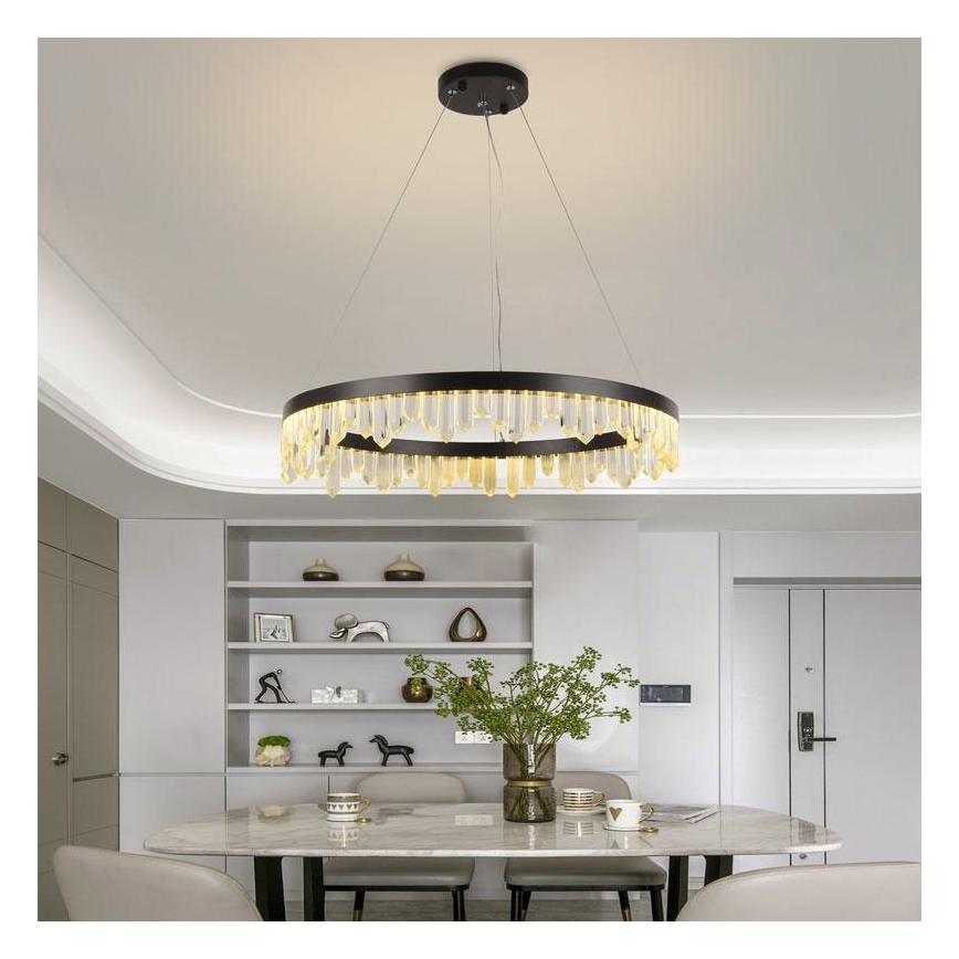 LED Prigušivi kristalni luster na sajli LED/40W/230V 3000-6500K + Daljinski upravljač