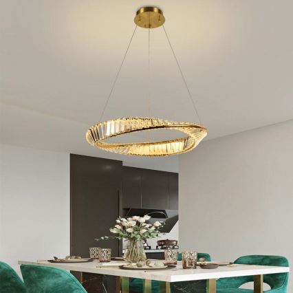 LED Prigušivi kristalni luster na sajli LED/40W/230V 3000-6500K + Daljinski upravljač