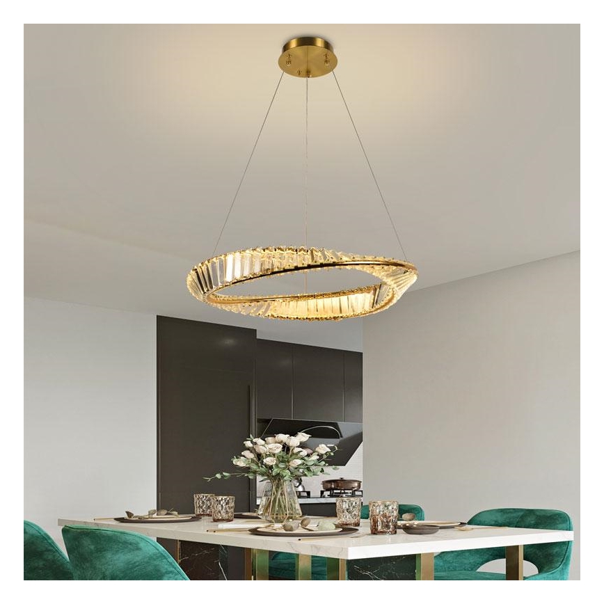 LED Prigušivi kristalni luster na sajli LED/40W/230V 3000-6500K + Daljinski upravljač