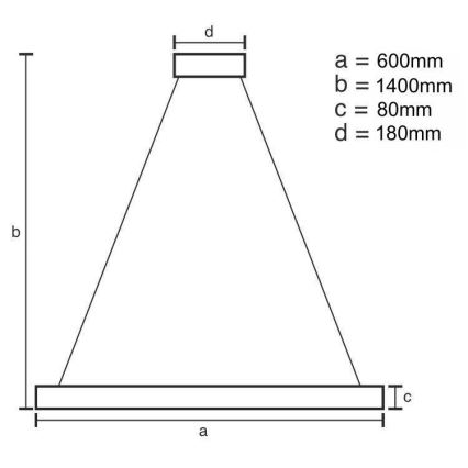 LED Prigušivi kristalni luster na sajli LED/40W/230V 3000-6500K + Daljinski upravljač