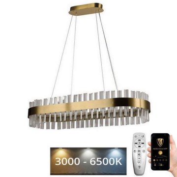 LED Prigušivi kristalni luster na sajli LED/45W/230V 3000-6500K + Daljinski upravljač