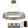 LED Prigušivi kristalni luster na sajli LED/50W/230V 3000-6500K krom/zlatna + Daljinski upravljač