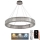 LED Prigušivi kristalni luster na sajli LED/50W/230V 3000-6500K sjajni krom + Daljinski upravljač