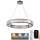 LED Prigušivi kristalni luster na sajli LED/50W/230V 3000-6500K sjajni krom + Daljinski upravljač