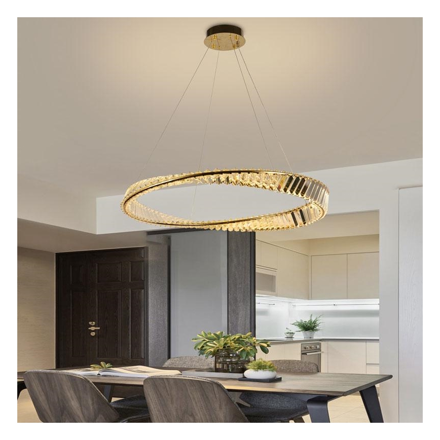 LED Prigušivi kristalni luster na sajli LED/50W/230V 3000-6500K + Daljinski upravljač