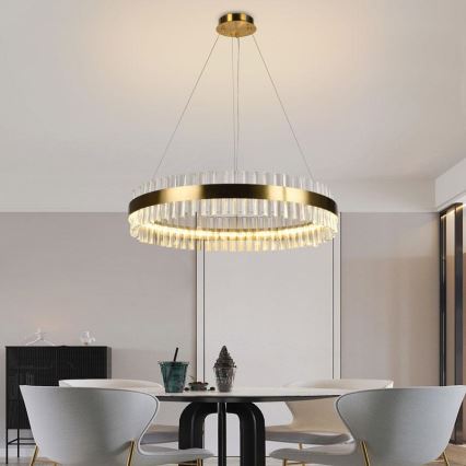 LED Prigušivi kristalni luster na sajli LED/55W/230V 3000-6500K + Daljinski upravljač