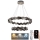 LED Prigušivi kristalni luster na sajli LED/65W/230V 3000-6500K sjajni krom + Daljinski upravljač