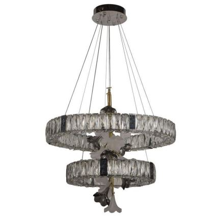 LED Prigušivi kristalni luster na sajli LED/70W/230V 3000-6500K + Daljinski upravljač