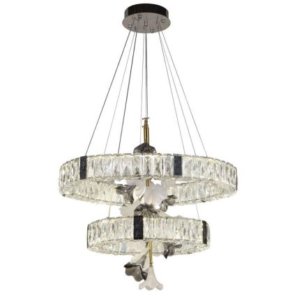 LED Prigušivi kristalni luster na sajli LED/70W/230V 3000-6500K + Daljinski upravljač