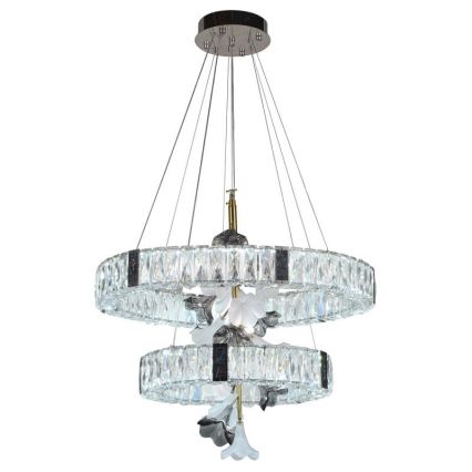 LED Prigušivi kristalni luster na sajli LED/70W/230V 3000-6500K + Daljinski upravljač