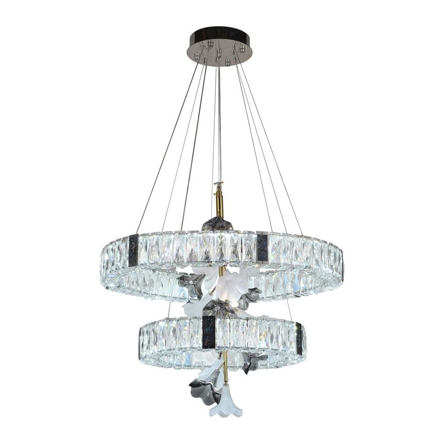 LED Prigušivi kristalni luster na sajli LED/70W/230V 3000-6500K + Daljinski upravljač