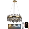 LED Prigušivi kristalni luster na sajli LED/80W/230V 3000-6500K + Daljinski upravljač
