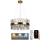 LED Prigušivi kristalni luster na sajli LED/80W/230V 3000-6500K zlatna + Daljinski upravljač