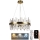 LED Prigušivi kristalni luster na sajli LED/80W/230V 3000-6500K zlatna + Daljinski upravljač