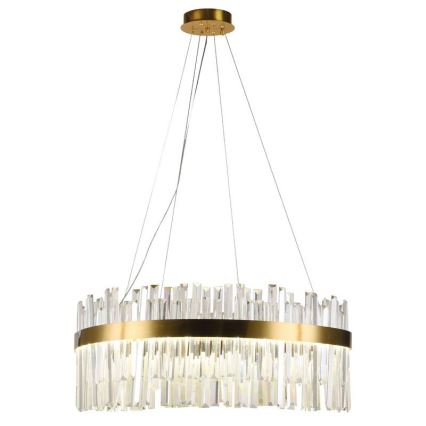 LED Prigušivi kristalni luster na sajli LED/80W/230V 3000-6500K + Daljinski upravljač