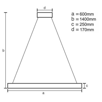LED Prigušivi kristalni luster na sajli LED/80W/230V 3000-6500K + Daljinski upravljač