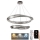 LED Prigušivi kristalni luster na sajli LED/90W/230V 3000-6500K sjajni krom + Daljinski upravljač