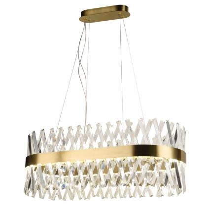 LED Prigušivi kristalni luster na sajli LED/90W/230V 3000-6500K + Daljinski upravljač