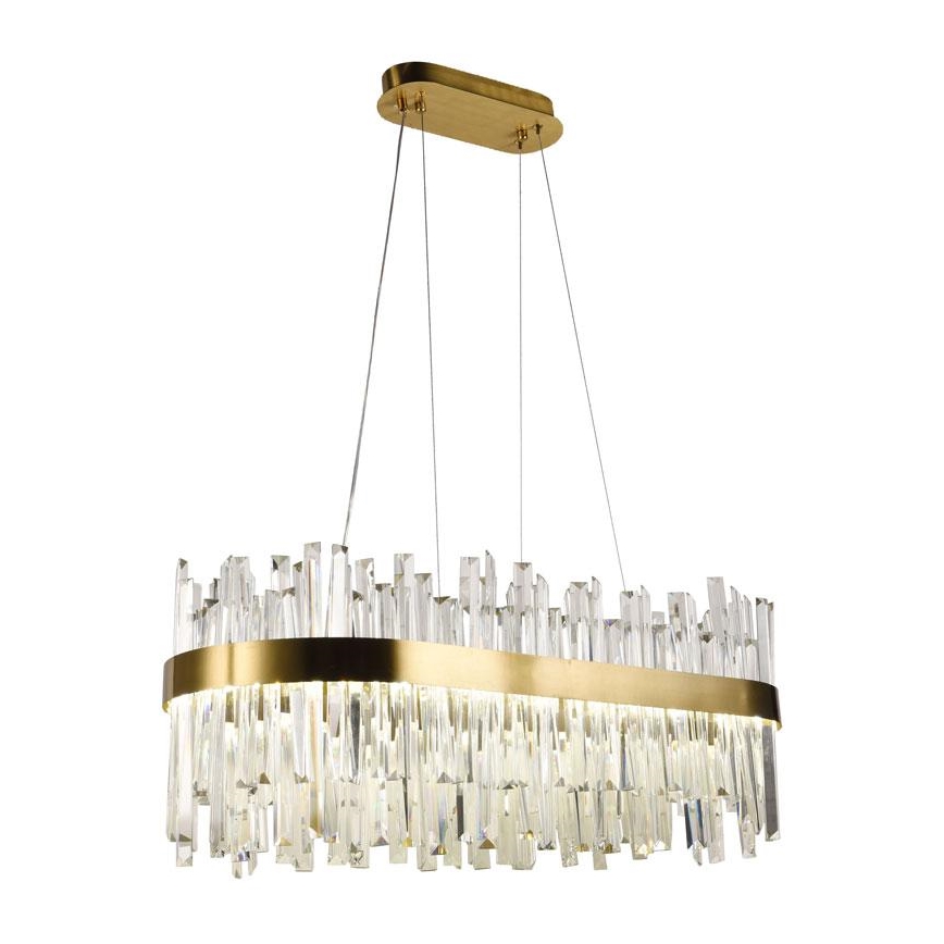 LED Prigušivi kristalni luster na sajli LED/90W/230V 3000-6500K + Daljinski upravljač