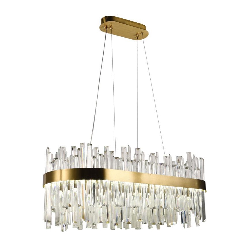 LED Prigušivi kristalni luster na sajli LED/90W/230V 3000-6500K + Daljinski upravljač
