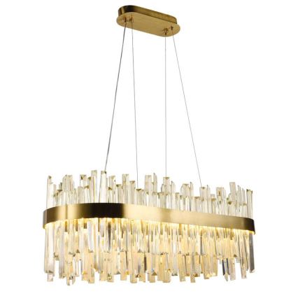 LED Prigušivi kristalni luster na sajli LED/90W/230V 3000-6500K + Daljinski upravljač